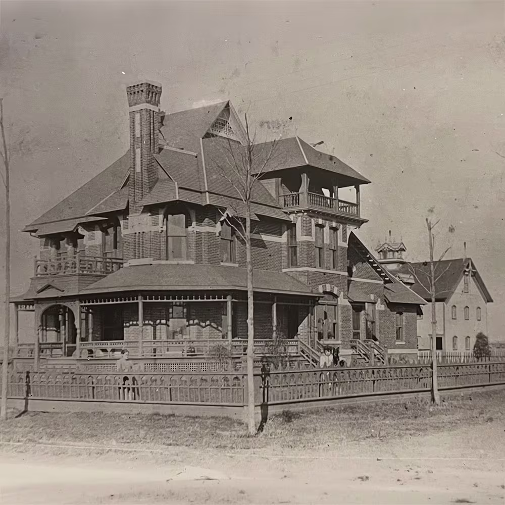 A historic photo of the Brown Mansion